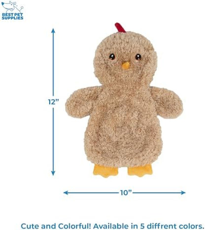 Best Pet Supplies Interactive Squeaky Dog Toy - Baby Chicken, Khaki