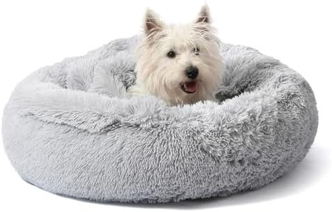 Hooded Blanket Donut Cave Bed for Small Medium Dogs and Cats