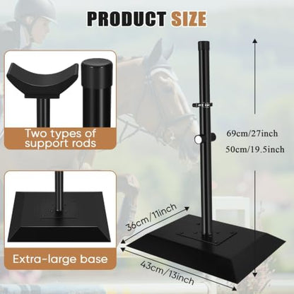 CAROD Professional Farrier Tool-Height Adjustable Metal Hoof Stand, Horse Hoof Trimming Tools, Extra-Large Base Enhances Stability, Two Types Of Support Rods Are Available