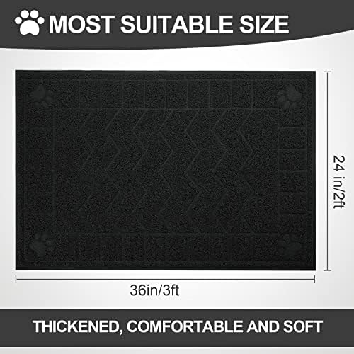 Cat Litter Box Mat, 35" x 24" Large Waterproof Litter Trapping Mat