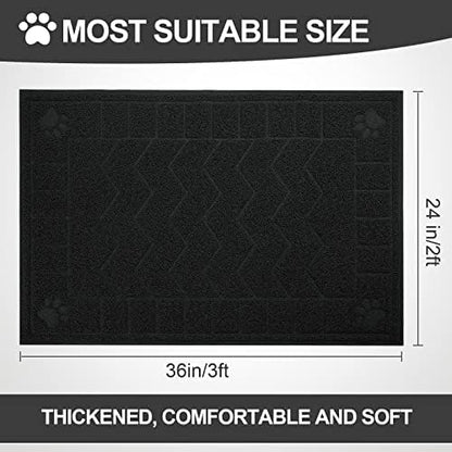 Cat Litter Box Mat, 35" x 24" Large Waterproof Litter Trapping Mat