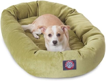 Majestic Pet Micro Velvet Dog Bed, 32 Inch Medium, Round, Washable, Apple