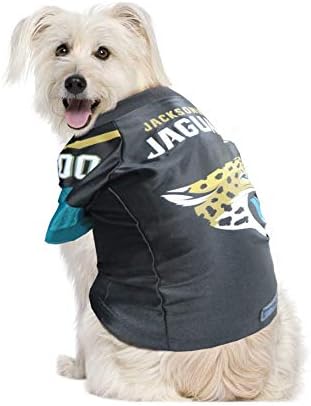 Littlearth NFL Jacksonville Jaguars Premium Pet Jersey, Team Color, Small