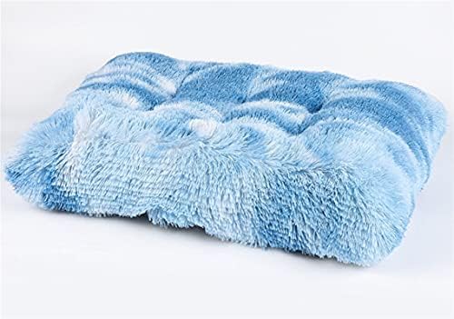 Long Plush Calming Pet Bed Cuddler Pet Bed Tie-Dye Blue 2XL