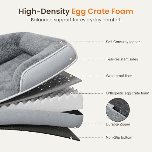 Orthopedic Dog Bed for Extra Large Dogs, 45"x30" XL Dog Couch Bed