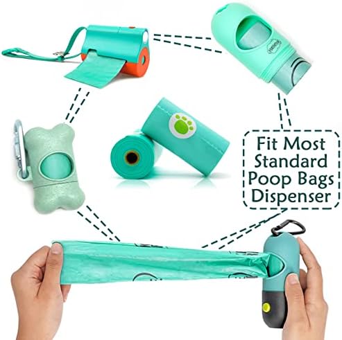 180 Dog Poop Bags Lavender Scented –Leak Proof, Easy Tear, 9"x13" Standard Size – Durable for Large/Small Dogs, Fits Most Dispensers (12 Rolls, Crystal Blue)
