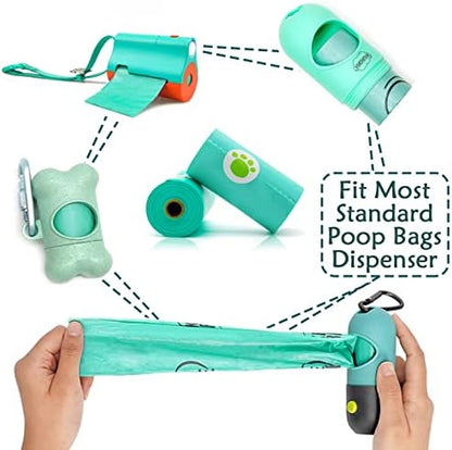 180 Dog Poop Bags Lavender Scented –Leak Proof, Easy Tear, 9"x13" Standard Size – Durable for Large/Small Dogs, Fits Most Dispensers (12 Rolls, Crystal Blue)