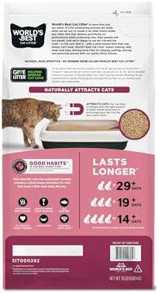 World's Best Cat Litter, Good Habits Cat Attract Litter, Unscented, 15 lb