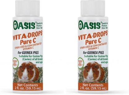 Oasis #80254 Vita Drops-Pure C for Guinea Pig,2-Ounce,Packaging May Vary,(Pack of 2)