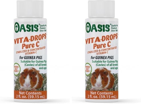 Oasis #80254 Vita Drops-Pure C for Guinea Pig,2-Ounce,Packaging May Vary,(Pack of 2)
