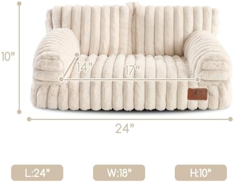 Hollypet Small Dog Large Cat Bed Puppy Couch Beds for Pets up to 25 lbs