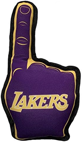 Pets First NBA #1 Fan Toy. Best Sports Dog Toy with Double Stitched Trim and Tough Nylon Material Filled with Chewable Polyfil and Inner Squeaker