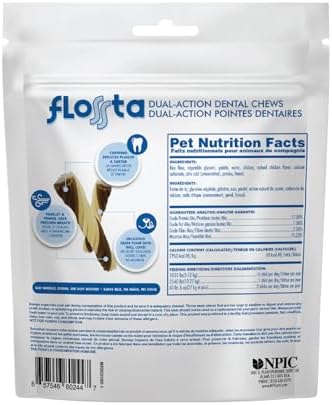 N-Bone FLOSSta Dual Action Dental Chews Chicken Flavor, 12-oz Bag