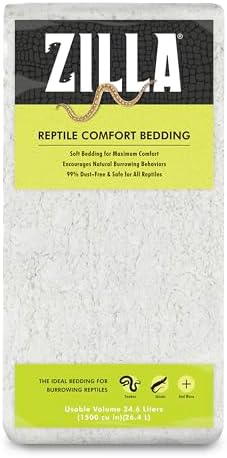 Zilla Reptile Comfort Bedding, Paper Bedding for Snakes, 24.6 Liters