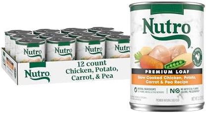 Nutro Natural Choice Premium Loaf Wet Dog Food, Chicken, 12.5 oz, 12 Pack