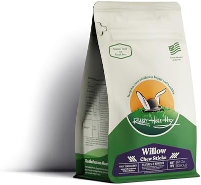 Rabbit Hole Hay - All Natural Willow Chew Sticks for Small Pets - 12 oz - Dental Health & Enrichment