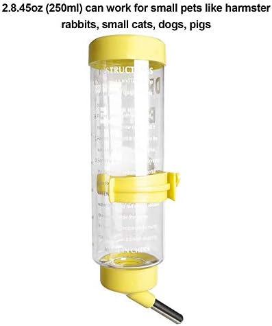 Depets 2PCS 8.45 oz No Drip Small Animal Water Bottle, Cage Water Bottles