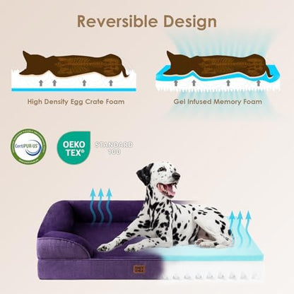 EHEYCIGA Orthopedic Dog Beds Large Sized Dog, Waterproof Washable Pet Bed