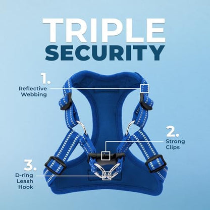 Voyager Step-in Flex Adjustable Dog Harness - Royal Blue, Large
