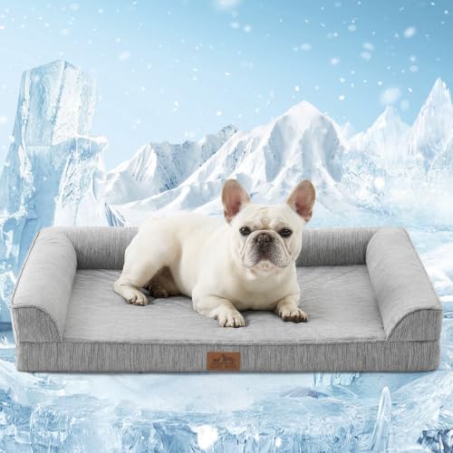 COZY KISS Cooling Dog Bed for Medium Dogs, 36" Orthopedic Pet Sofa