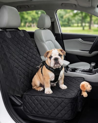 Victoper Dog Car Seat Cover, 600D Heavy Dute Car Seat Cover for Dogs Pets,100% Waterproof Anti-Scratch Nonslip Dog Seat Cover for Cars, Seat Covers Protector for Sedan SUV Truck Small Black