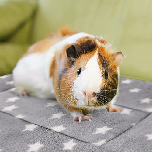 3PCS Rabbit Bed, Soft Bunny Bedding, Fleece Guinea Pig Blanket
