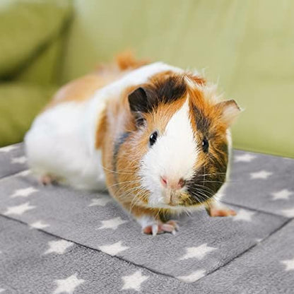 3PCS Rabbit Bed, Soft Bunny Bedding, Fleece Guinea Pig Blanket