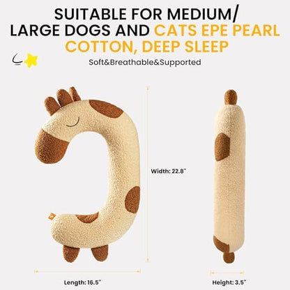 Dog Pillow Soft Neck Pillow for Dogs, Washable Dog Calming Pillow for Sleep