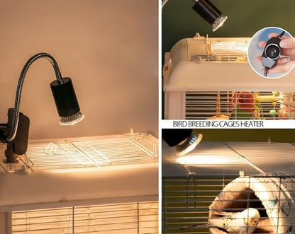 WIONBE 4 Pack E26 25W UVA+UVB Reptile Heat Lamp Bulb Heat Lamp for Food