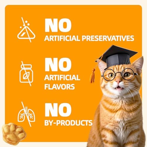 Wellix 29.45 oz Healthy Cat Treats Pumpkin Flavor for Sensitive Stomachs