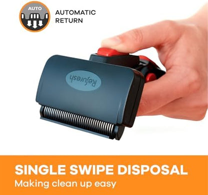 Deshedding Dog Brush for Short/Medium Hair (Small,Red) – Gentle Deshedding Tool for Dogs & Cats – Reduces Shedding, Without damaging Topcoat. Removes Loose Fur & Dead Undercoat.
