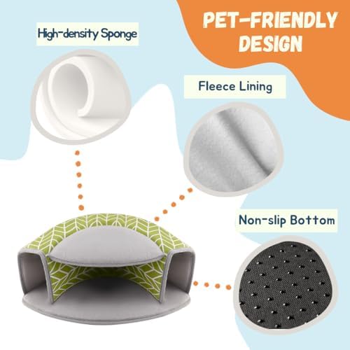 Guinea Pig Hideout, Interactive Guinea Pig Tunnel Bed, Washable