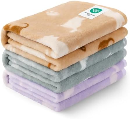 Luciphia Dog Blanket 3 Pack, Soft Cozy Fleece Throw for Puppy Cat,23"x16"