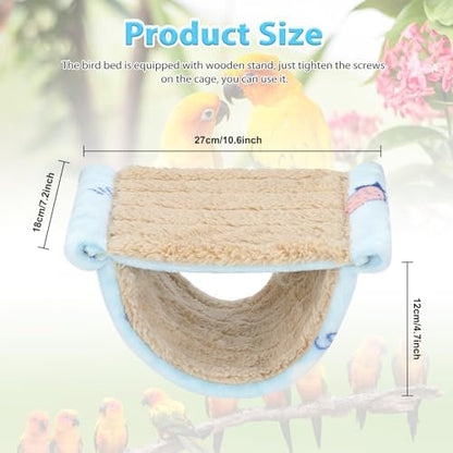 BWOGUE Bird Nest Bed Hanging Hammock, Parakeet Bed for Cage, Cockatiel Bed