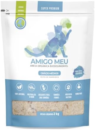 Natural Cassava Cat Litter – Flushable, Strong Clumping & Biodegradable – Dust-Free, Low Tracking & Superior Odor Control – Soft Fine Grains for Sensitive Paws – Eco-Friendly & Plant-Based (Lavender)