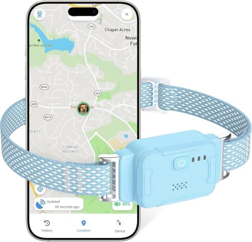 AOZOOM Electric Dog Fence,GPS Wireless Virtual Fence Dog Collar,Blue