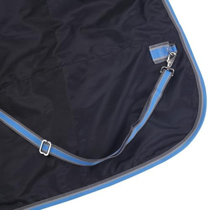 LEAFOREST 1200D Horse Blanket Waterproof Breathable Turnout (no Filling) Standard Neck Horse Sheet Blue Grey 75IN