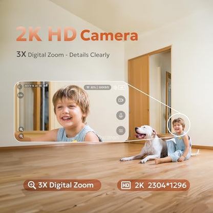 owltron Indoor Security Camera, 2K Cameras for Home Security