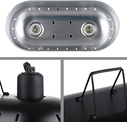 DXOPHIEX 15inch Dual Reptile Light Fixture Dual Reptile Heat Lamp