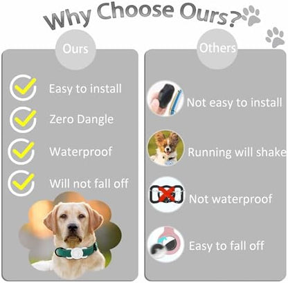 SANKALA Waterproof Airtag Holder for Dog Collar, White
