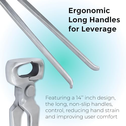 14" Hoof Nipper, Carbon Steel & Chrome Vanadium Farrier Tool for Horses – Durable, Sharp & Rust-Resistant