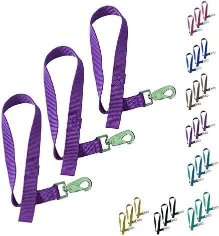 Majestic Ally Pack of 3 Horse Bucket Strap Hangers – Practical and Easy Design for Indoor or Outdoor Use -Set of 3,-1"x22"