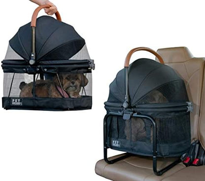 Pet Gear No-Zip View 360 Pet Carrier & Car Seat, 20", Dark Charcoal