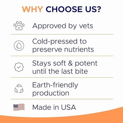Dog Allergy Relief Chews - Anti-Itch Skin & Coat Supplement with Omega 3