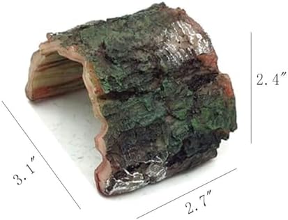 Betta Log Resin Hollow Tree Trunk Ornament, Aquarium Hideout Reptile Cave Ornament Terrarium Fish Tank Decoration-(4Pcs)