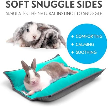Paw Inspired Snuggle Bunny Bolster Bed, Gray/Green, 17x17 Inch
