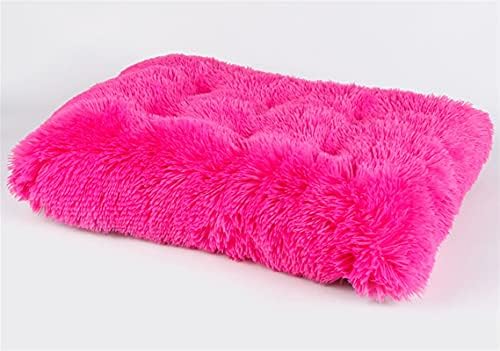 Long Plush Calming Pet Bed Cuddler Pet Bed Hot Pink 2XL