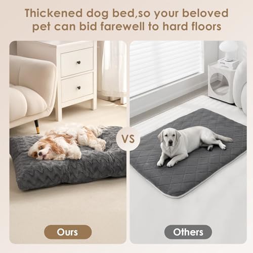EHEYCIGA XXL Dog Bed 47x29 Inch, Extra Large Pet Beds for Dogs, Charcoal