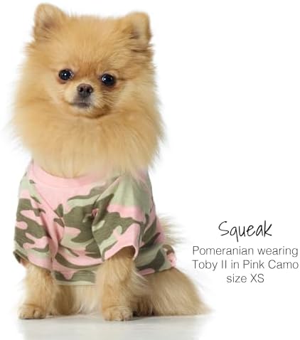 Pet Passion Toby II Dog T-Shirt, 3 Pack, Pink Camo, Large