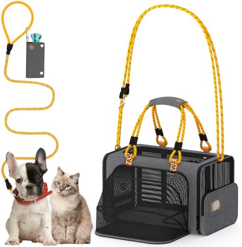 PAWZIDEA Expandable Pet Carrier for Small Cats & Dogs, TSA Airline Approved